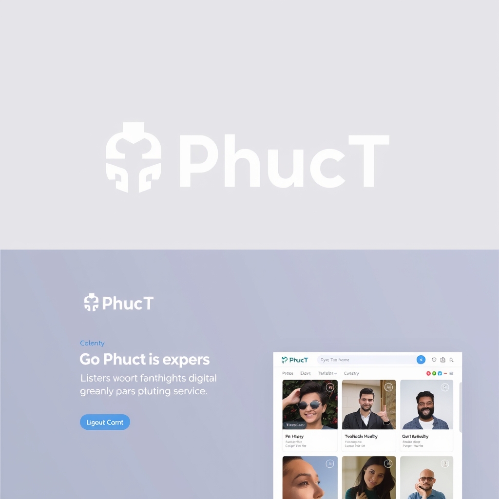 Logo PhucT Digital cùng website bán hàng 