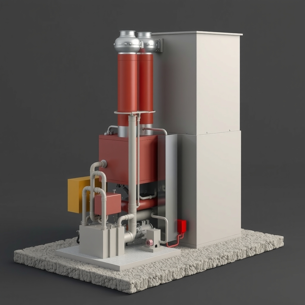 Mô hình lò đốt khí thải công suất nhỏ 