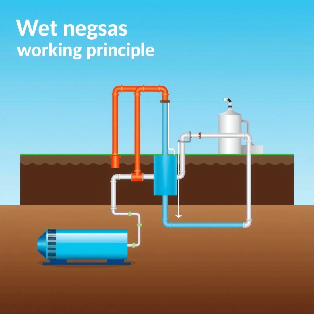 Sơ đồ nguyên lý hoạt động của hệ thống xử lý khí thải ướt 