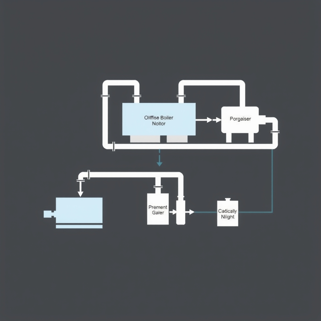 Sơ đồ công nghệ xử lý khí thải lò hơi đốt dầu FO 