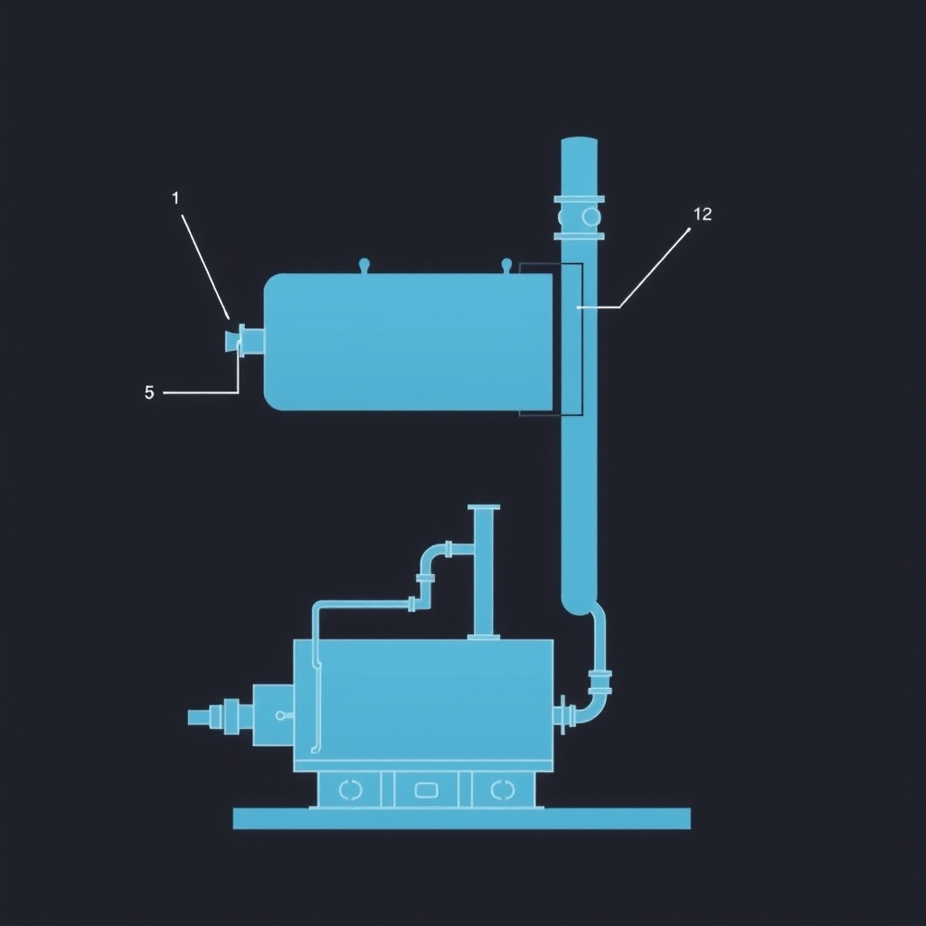 Sơ đồ công nghệ xử lý khí thải lò hơi 