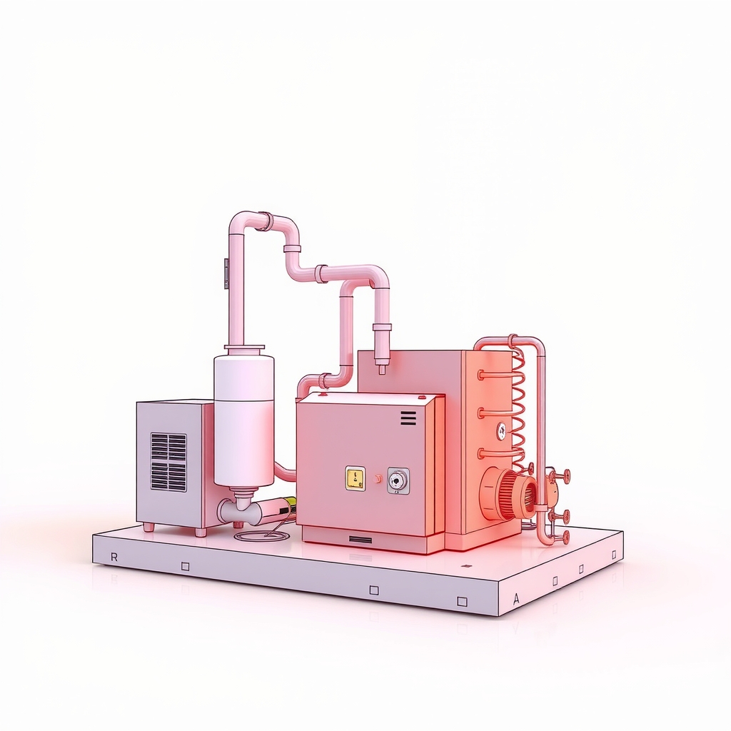 Bản vẽ 3D hệ thống xử lý khí thải hơi axit 