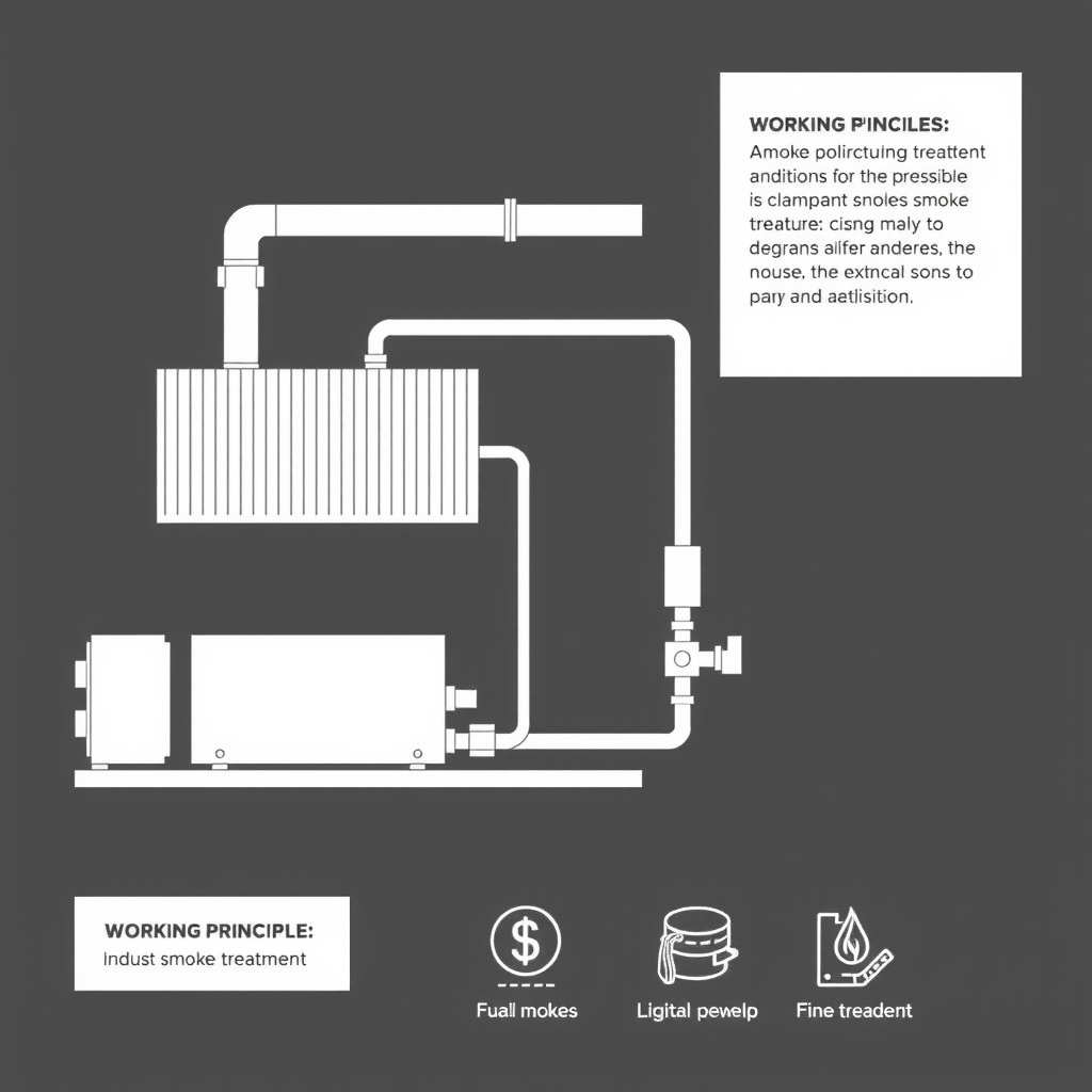 Sơ đồ nguyên lý hoạt động của một hệ thống xử lý khói công nghiệp 
