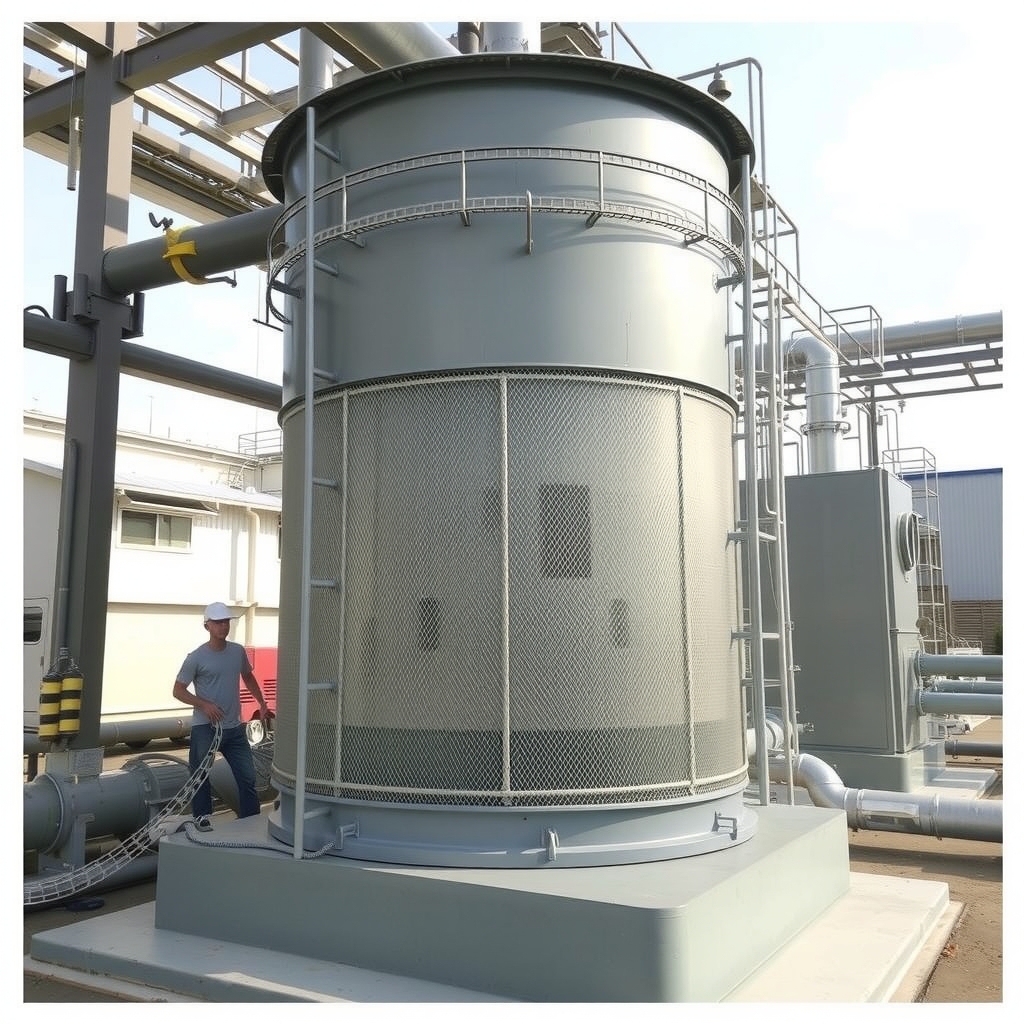 Tháp hấp thụ trong xử lý khí thải công nghiệp 