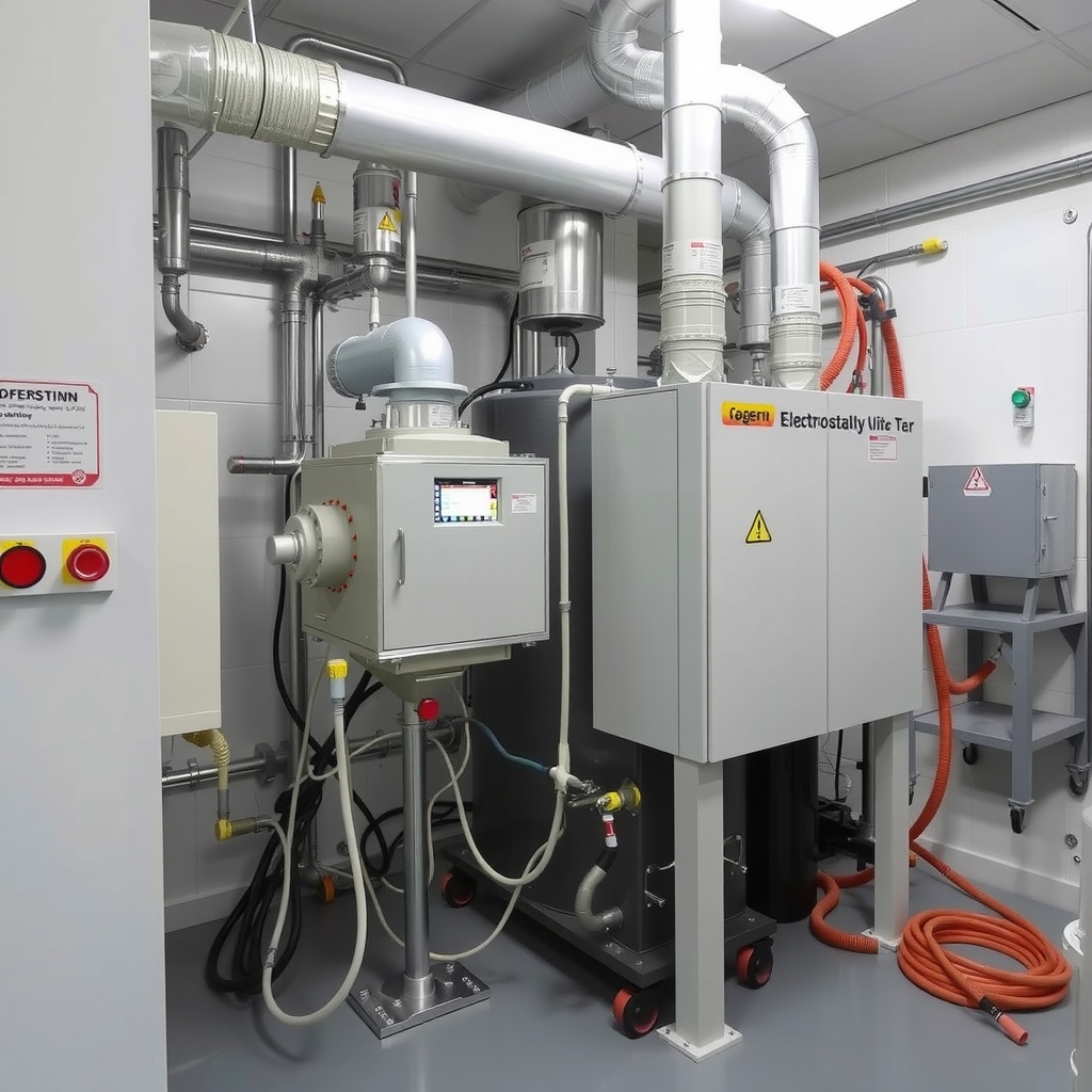 Thiết bị lọc bụi tĩnh điện trong xử lý rác y tế 