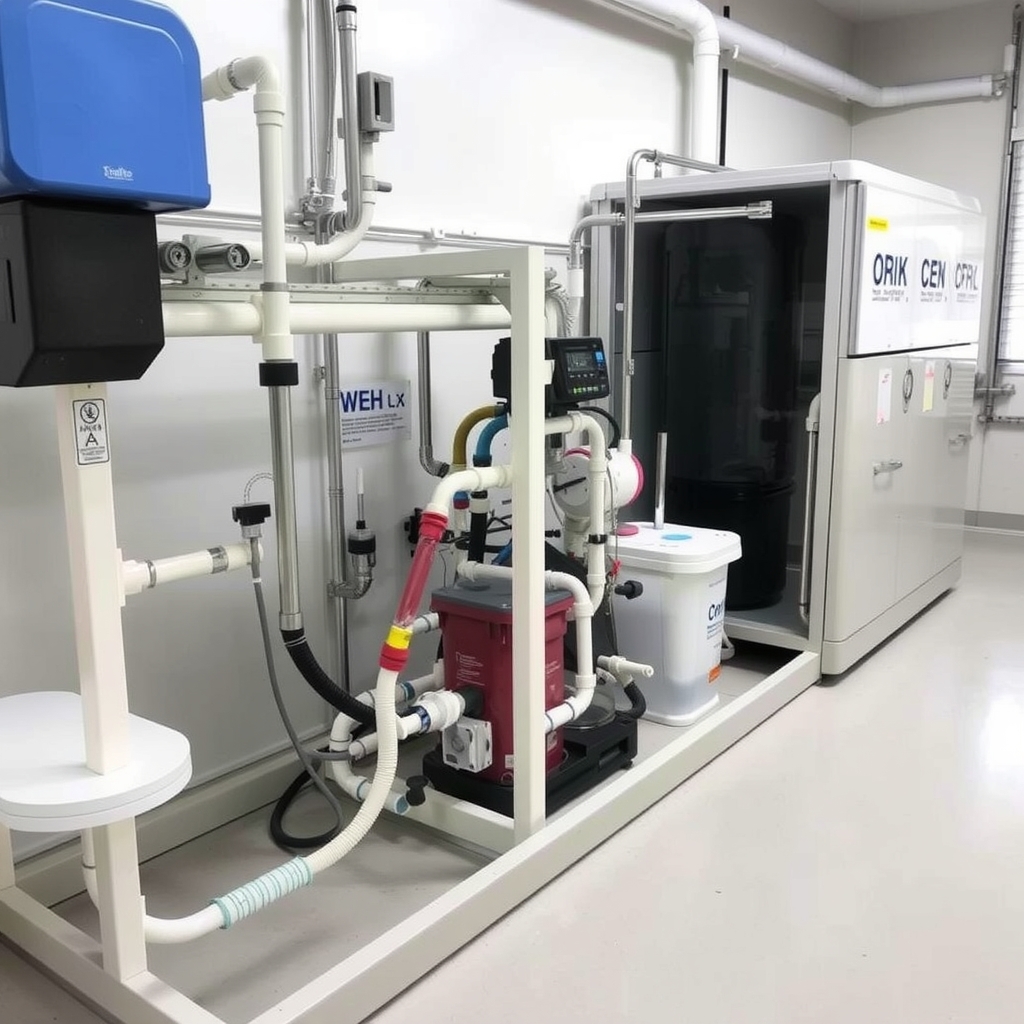 Module xử lý nước thải y tế hợp khối tại một phòng khám 