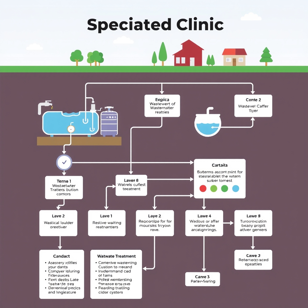 Sơ đồ quy trình xử lý nước thải phòng khám chuyên khoa 