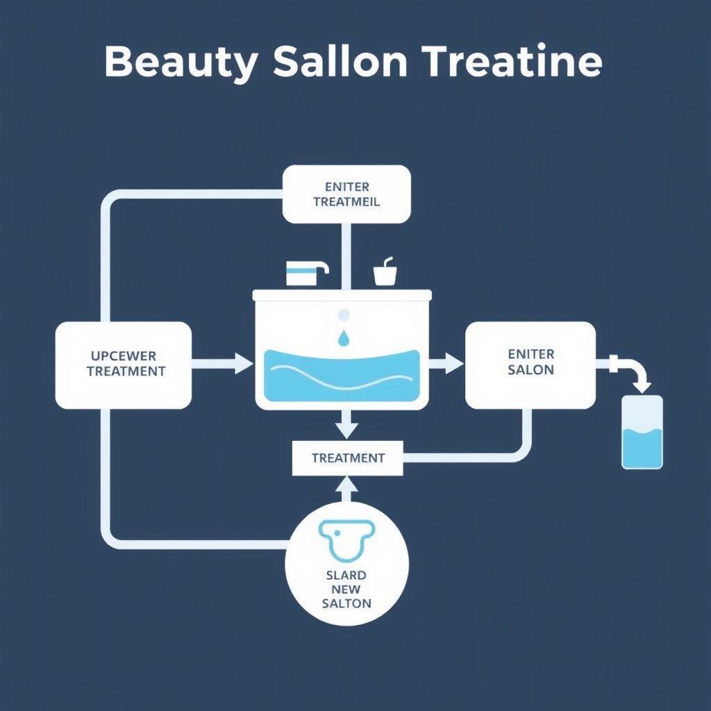 Sơ đồ quy trình xử lý nước thải thẩm mỹ viện 