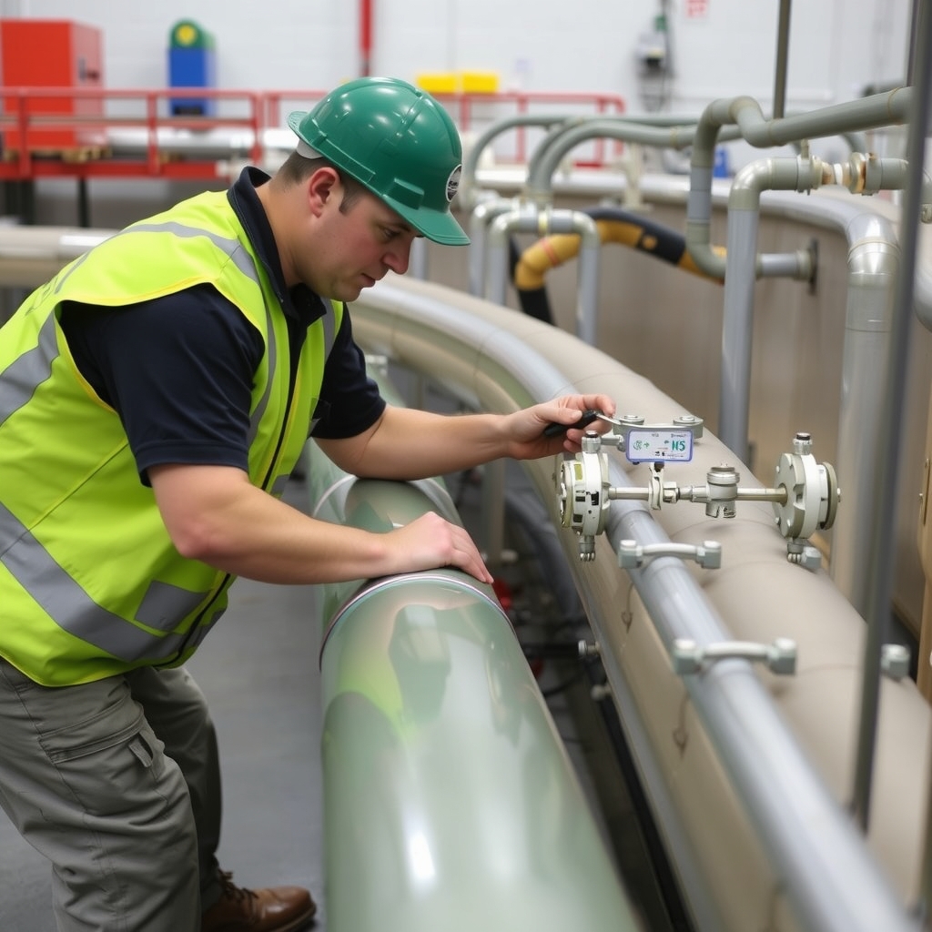 Nhân viên kỹ thuật kiểm tra màng MBR 