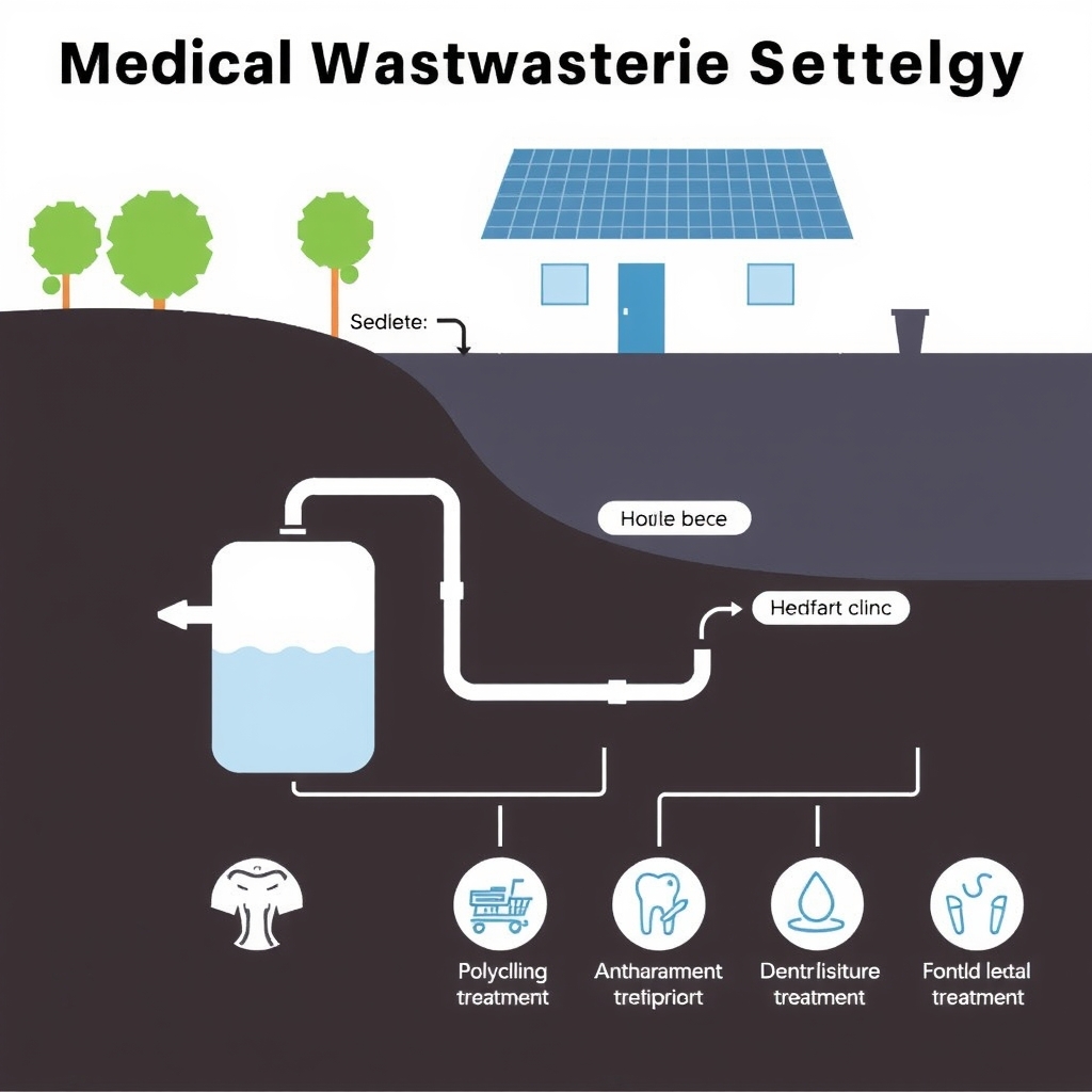 Sơ đồ công nghệ xử lý nước thải y tế phòng khám đa khoa, nha khoa 