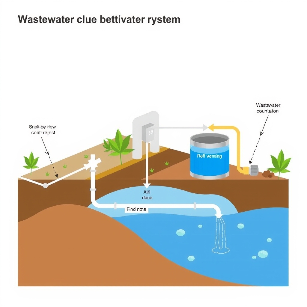 Sơ đồ minh họa hệ thống xử lý nước thải công suất nhỏ tích hợp 