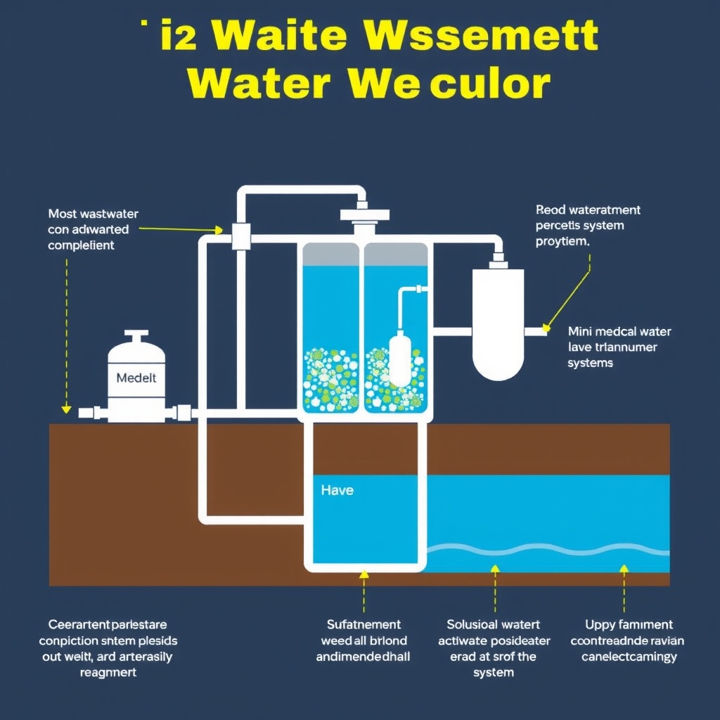 Sơ đồ quy trình hoạt động của hệ thống xử lý nước thải y tế mini 