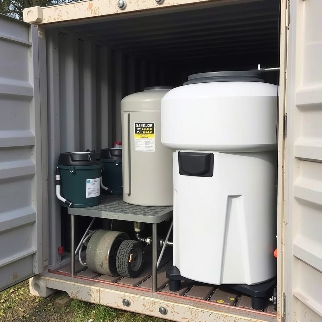 Hệ thống xử lý nước thải sinh hoạt di động trong container 