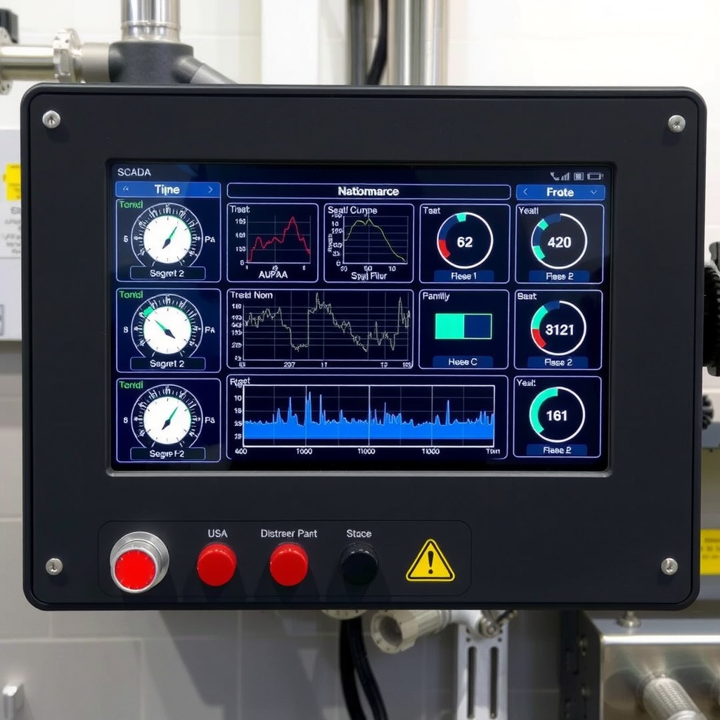 Giao diện hệ thống SCADA quản lý trạm xử lý nước thải 