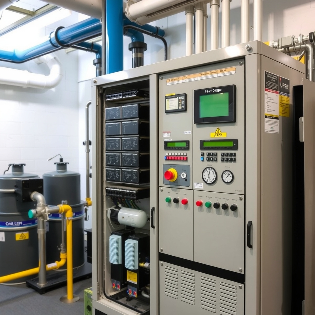 Tủ điện PLC trong nhà máy xử lý nước 